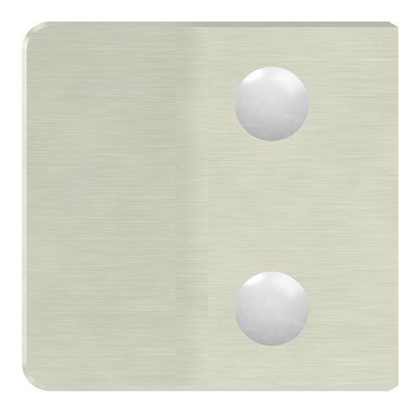 Glasklemme Mod. 35, Maße: 65x55x37mm, Anschluss: 42,4mm, in Edelstahleffekt, inkl. aller Schrauben und Abdeckplättchen, mit AbZ