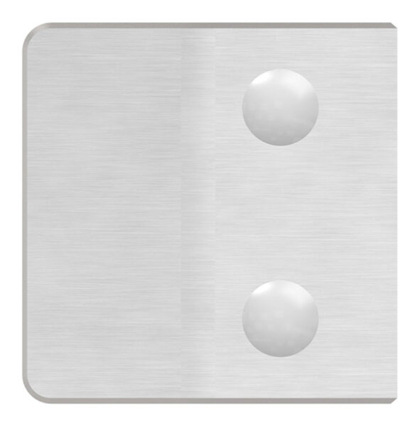 Glasklemme Mod. 35, Maße: 65x55x37mm, Anschluss: 48,3mm, V2A, inkl. aller Schrauben und Abdeckplättchen, mit AbZ