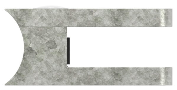 Glasklemme Mod. 36, Maße: 45 x 55 x 28,5mm, Anschluss: 33,7mm, in Zink roh, inkl. aller Schrauben und Abdeckplättchen, AbZ/AbG in Vorbereitung