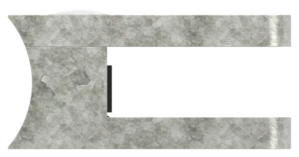 Glasklemme Mod. 36, Maße: 45 x 55 x 28,5mm, Anschluss: 42,4mm, in Zink roh, inkl. aller Schrauben und Abdeckplättchen, AbZ/AbG in Vorbereitung