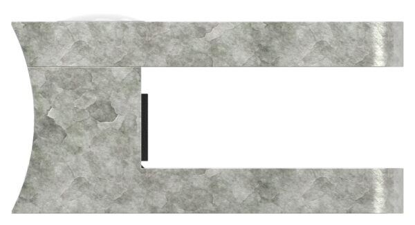 Glasklemme Mod. 36, Maße: 45 x 55 x 28,5mm, Anschluss: 60,3mm, in Zink roh, inkl. aller Schrauben und Abdeckplättchen, AbZ/AbG in Vorbereitung