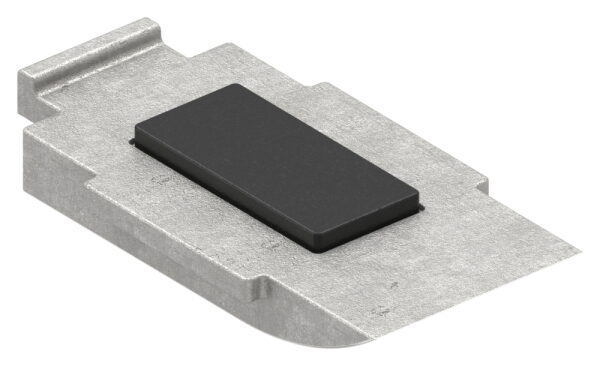 Sicherungsplatte für Mod. 38 , V4A,  hochglanzpoliert