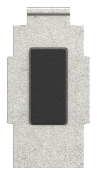 Sicherungsplatte für Mod. 38 , V4A,  hochglanzpoliert