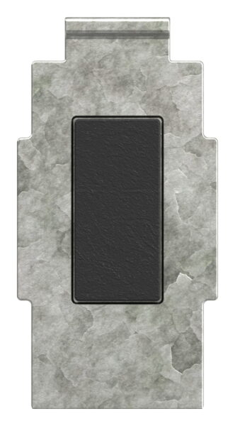 Sicherungsplatte für Mod. 38 - Edelstahleffekt