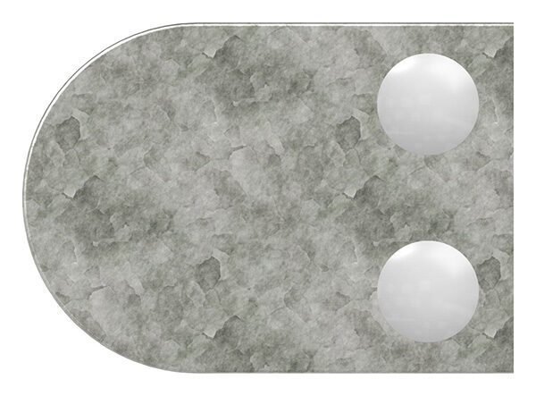 Glasklemme Mod. 38, Maße: 63x45x30mm, Anschluss: gerade, Zink roh, inkl. aller Schrauben und Abdeckplättchen, mit AbZ