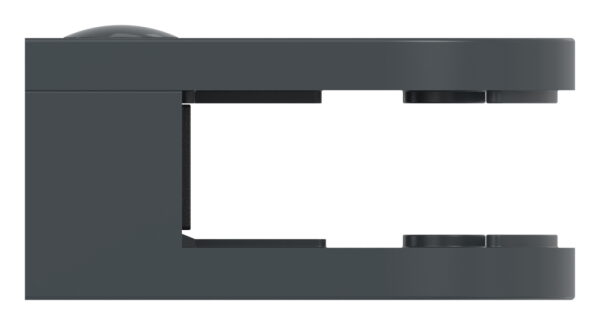 Glasklemme Mod. 38, Maße: 63x45x30mm, Anschluss: gerade, Zink roh pulverbeschichtet RAL 7016 matt, inkl. aller Schrauben und Abdeckplättchen, mit AbZ