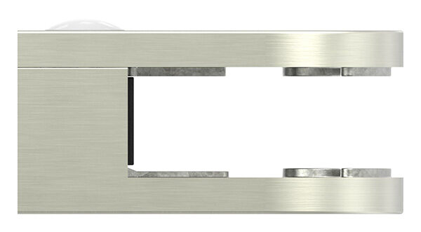 Glasklemme Mod. 38, Maße: 63x45x30mm, Anschluss: gerade, in Edelstahleffekt, inkl. aller Schrauben und Abdeckplättchen, mit AbZ