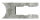 Glasklemme Mod. 38, Maße: 63x45x30mm, Anschluss: 33,7mm, Zink roh, inkl. aller Schrauben und Abdeckplättchen, mit AbZ