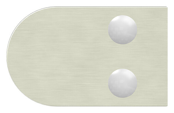 Glasklemme Mod. 38, Maße: 63x45x30mm, Anschluss: 33,7mm, in Edelstahleffekt, inkl. aller Schrauben und Abdeckplättchen, mit AbZ