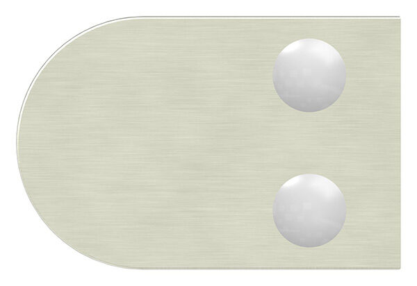 Glasklemme Mod. 38, Maße: 63x45x30mm, Anschluss: 48,3mm, in Edelstahleffekt, inkl. aller Schrauben und Abdeckplättchen, mit AbZ