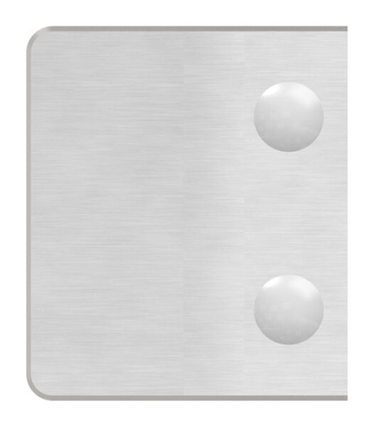 Glasklemme Mod. 39, Maße: 60x70x45mm, Anschluss: gerade, V2A, inkl. aller Schrauben und Abdeckplättchen, mit AbZ