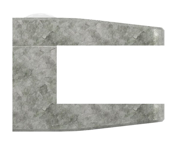 Glasklemme Mod. 39, Maße: 60x70x45mm, Anschluss: gerade, Zink roh, inkl. aller Schrauben und Abdeckplättchen, mit AbZ