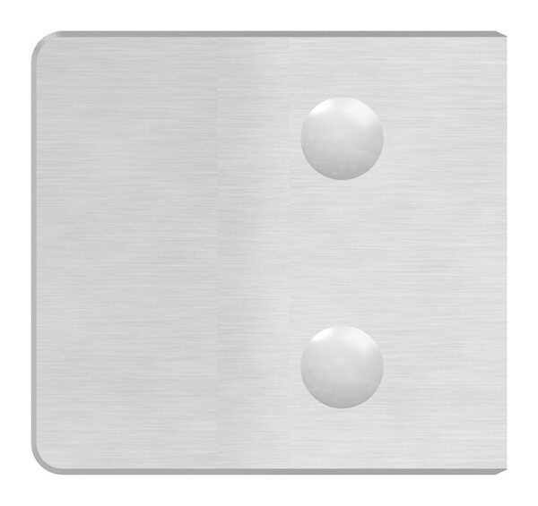 Glasklemme Mod. 39, Maße: 60x70x45mm, Anschluss: 48,3mm, V4A, inkl. aller Schrauben und Abdeckplättchen, mit AbZ