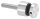 Glaspunkthalter, Ø 16mm, Anschluss: flach, Gewindestange M5x40, Bohrung mindestens 9mm, Klemmbereich: 4,0 - 8,0mm, V2A, inkl. Gummi