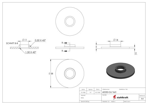 Gummi-Paar für 60230-240, Ø 38mm, schwarz