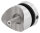 Glaspunkthalter, Ø 40mm, Anschluss: 42,4mm, Gewinde M8, Glasbohrung: min. 16mm, Klemmbereich: 3,0 - 12,76mm, V2A, inkl. Gummi