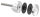 Glaspunkthalter, Ø 40mm, Anschluss: 42,4mm, Gewinde M8, Glasbohrung: min. 16mm, Klemmbereich: 3,0 - 12,76mm, V2A, inkl. Gummi