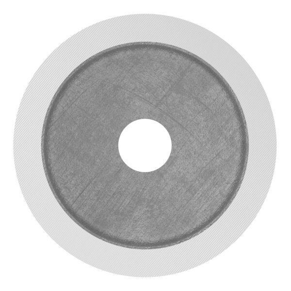 Unterteil Ø 52 mm, mit Durchgangsbohrung für 52mm Glaspunkthalter, t: 30mm, mit geradem Anschluss, V2A