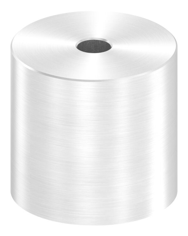 Unterteil Ø 52 mm, mit Durchgangsbohrung für 52mm Glaspunkthalter, t: 50mm, mit geradem Anschluss, V2A