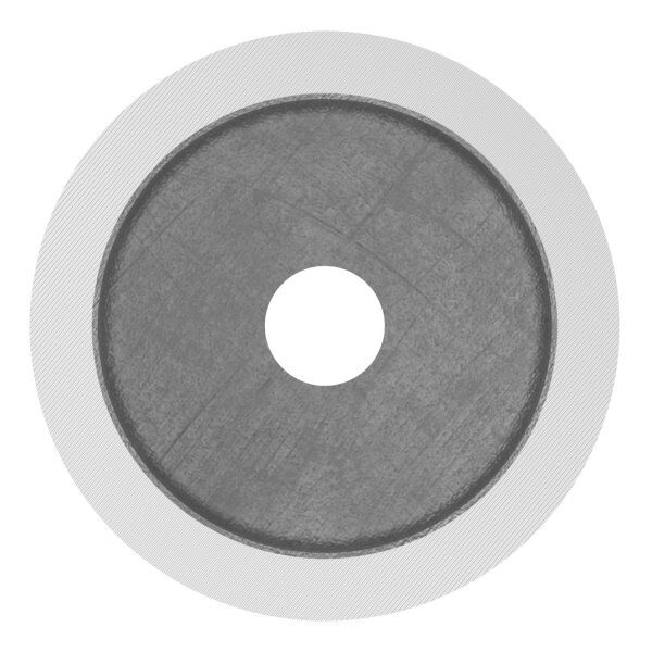 Unterteil Ø 52 mm, mit Durchgangsbohrung für 52mm Glaspunkthalter, t: 50mm, mit geradem Anschluss, V2A