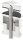 Glaspunkthalter, Ø 52mm, Anschluss: flach, Glasbohrung: mind. 19mm, Klemmbereich 6,0 - 25,52mm, mit Schraube M10x130, verstellbarer Wandabstand 35-55mm, V2A, inkl. Gummi, mit allgemeinem bauaufsichtlichen Prüfzeugnis (abP)