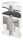 Glaspunkthalter, Ø 52mm, Anschluss: flach, Glasbohrung: mind. 19mm, Klemmbereich 6,0 - 25,52mm, mit Schraube M10x130, verstellbarer Wandabstand 35-55mm, V2A, inkl. Gummi, mit allgemeinem bauaufsichtlichen Prüfzeugnis (abP)