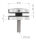 Glaspunkthalter, Ø 52mm, Anschluss: flach, Gewinde M10, Glasbohrung: min. 19mm, Klemmbereich 6,0 - 21,52mm, V4A, inkl. Gummi, mit allgemeinem bauaufsichtlichen Prüfzeugnis (abP)
