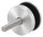 Glaspunkthalter, Ø 52mm, Anschluss: flach, Glasbohrung: mind. 18mm, Klemmbereich 6,0 - 21,52mm, mit Schraube M10x80 von vorne, V4A, inkl. Gummi, mit allgemeinem bauaufsichtlichen Prüfzeugnis (abP)