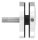 Glaspunkthalter, Ø 62mm, Anschluss: flach, Gewinde M10, Glasbohrung: min. 19mm, Klemmbereich: 6,0 - 21,52mm, V2A, inkl. Gummi, mit allgemeinem bauaufsichtlichen Prüfzeugnis (abP)