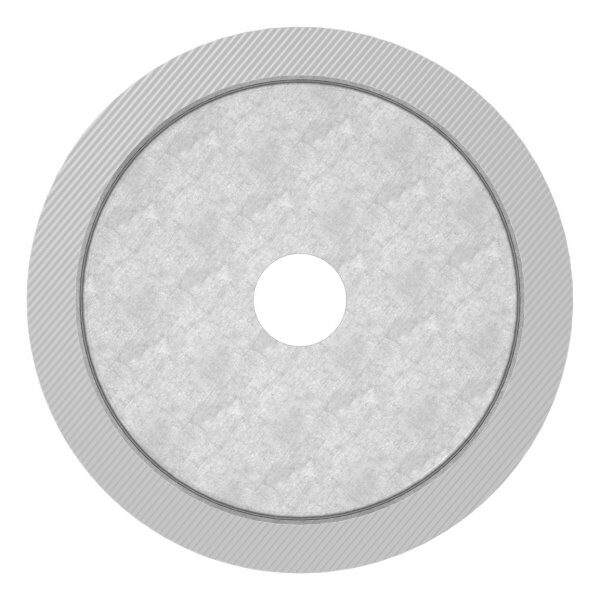 Unterteil für 62mm Glaspunkthalter, T: 50mm, mit geradem Anschluss, V2A