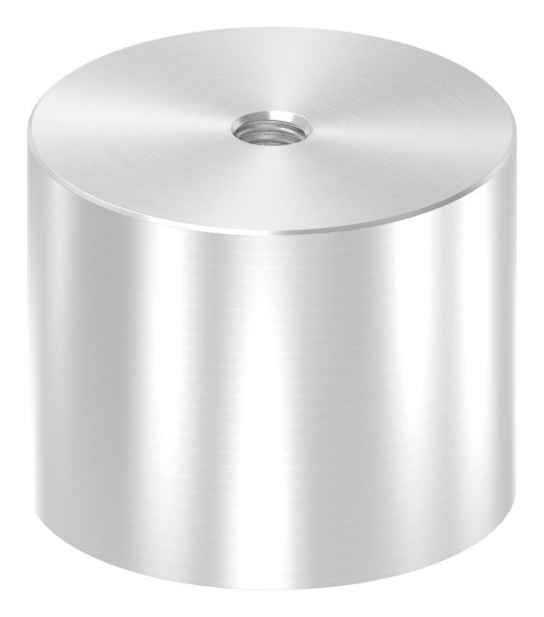 Unterteil für 62mm Glaspunkthalter mit Innengewinde M10, T: 50mm, mit geradem Anschluss, V2A