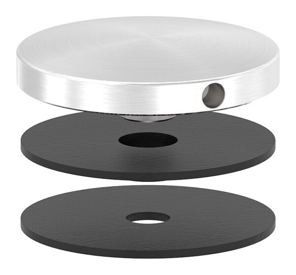 Oberteil für 62mm Glaspunkthalter, inkl. Gummipaar,...
