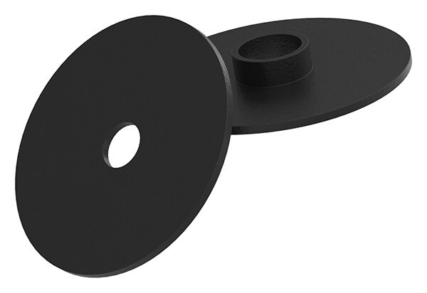 Oberteil für 62mm Glaspunkthalter, inkl. Gummipaar, ohne Schraube, V2A