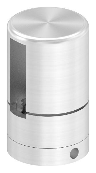 Brenk Grundhalter für Flachstäbe 30x8mm, mit Innengewinde M8, Aluminium 6063 T6, eloxiert