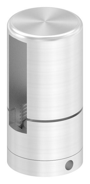 Brenk Grundhalter für Flachstäbe 40x10mm, mit Innengewinde M8, Aluminium 6063 T6, eloxiert