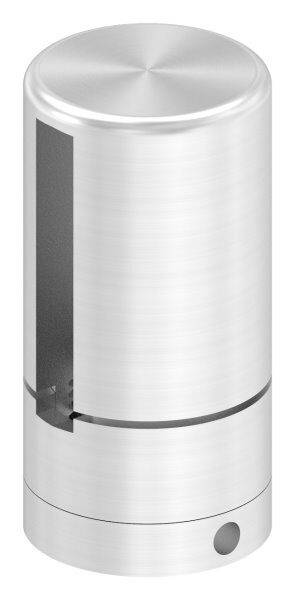Brenk Grundhalter für Flachstäbe 40x6mm, mit Innengewinde M8, Aluminium 6063 T6, eloxiert