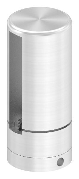 Brenk Grundhalter für Flachstäbe 50x8mm, mit Innengewinde M8, Aluminium 6063 T6, eloxiert