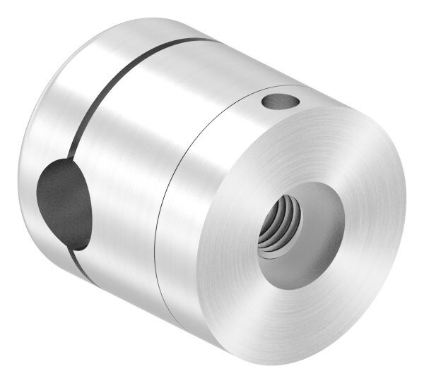 Brenk Grundhalter für Stäbe Ø 12mm, mit Innengewinde M8, geschliffen Korn 240, V4A