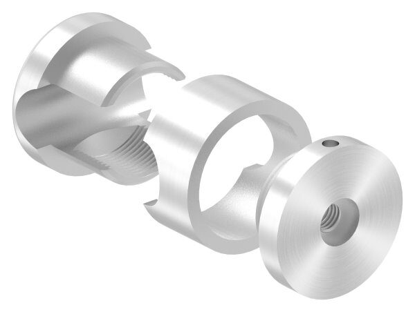 Brenk Grundhalter für Stäbe Ø 16mm, mit Innengewinde M8, Aluminium 6063 T6, eloxiert