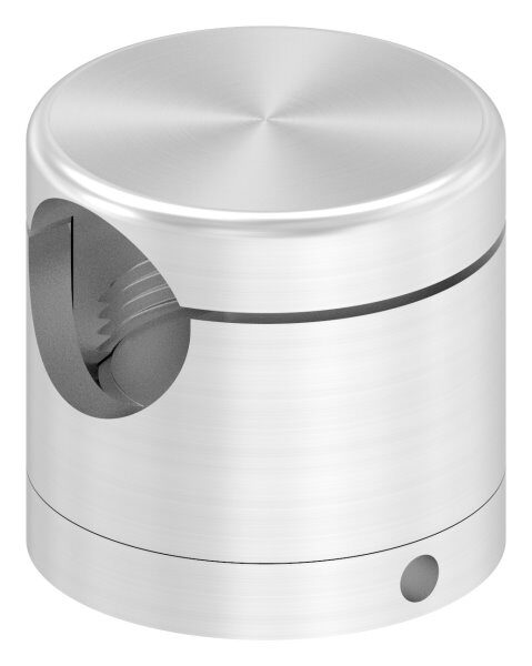Brenk Grundhalter für Stäbe Ø 20mm, mit Innengewinde M8, geschliffen Korn 240, V2A