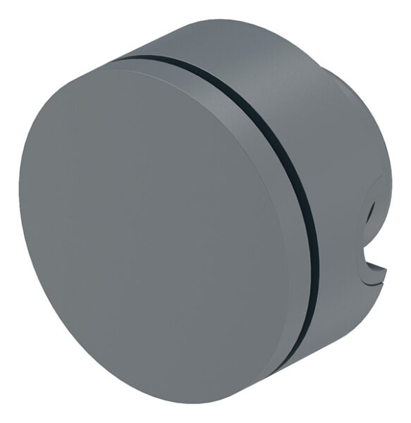 Brenk Halter Ø 50mm, inkl. Adapterstücke für Stäbe 10-11 / 12-13 / 14-15mm, Glasbohrung Ø 35mm, Kunststoff, anthrazitgrau, VPE = 4 Stück