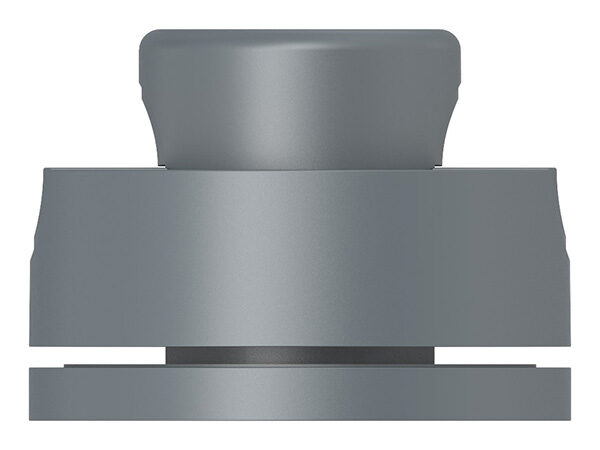 Brenk Halter Ø 50mm, inkl. Adapterstücke für Stäbe 10-11 / 12-13 / 14-15mm, Glasbohrung Ø 35mm, Kunststoff, anthrazitgrau, VPE = 4 Stück