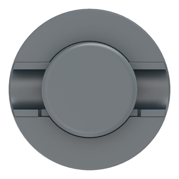 Brenk Halter Ø 50mm, inkl. Adapterstücke für Stäbe 10-11 / 12-13 / 14-15mm, Glasbohrung Ø 35mm, Kunststoff, anthrazitgrau, VPE = 4 Stück