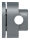Brenk Halter Ø 50mm, inkl. Adapterstücke für Stäbe 10-11 / 12-13 / 14-15mm, Glasbohrung Ø 35mm, Kunststoff, anthrazitgrau, VPE = 4 Stück