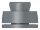 Brenk Halter Ø 50mm, inkl. Adapterstücke für Stäbe 10-11 / 12-13 / 14-15mm, Glasbohrung Ø 35mm, Kunststoff, anthrazitgrau, VPE = 4 Stück