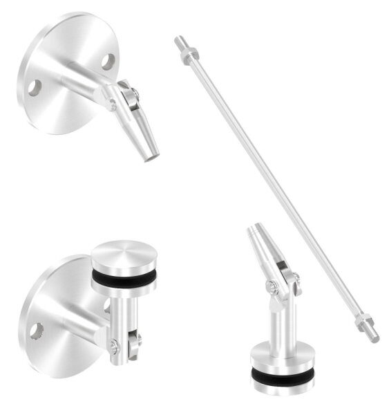 Vordachsystem abgehangen, Punkthalter Ø 52mm,...