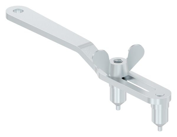 Set für Glasschiebetüren, V2A, bestehend aus:
2x Einzelrollwägen
1x Endstopper rechts
1x Endstopper links
1x Gabelschlüssel
1x Bodenführung