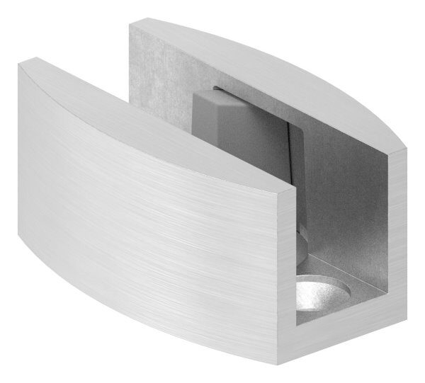 Bodenführung für Glasschiebetür, einstellbar für Glasstärke 8 - 12mm V2A