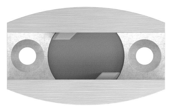 Bodenführung für Glasschiebetür, einstellbar für Glasstärke 8 - 12mm V2A