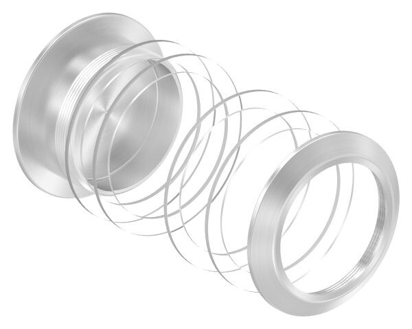 Griffmuschel für Glasschiebetür, für Glas 8 - 10mm, Glasbohrung Ø 46mm, V2A